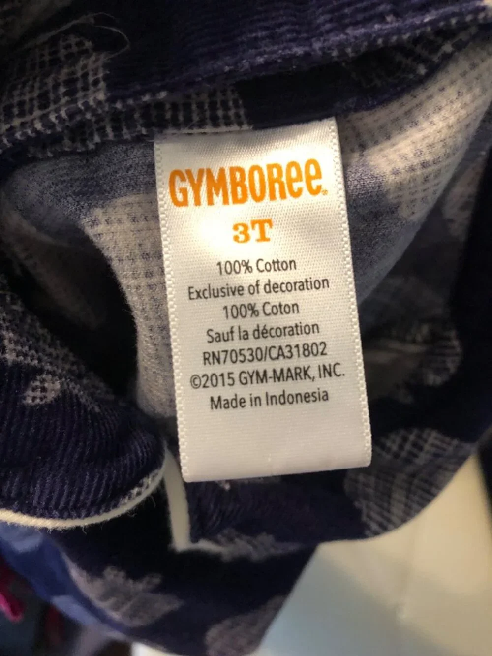 Gymboree School Girl Apple Print Navy Blue Short Sleeve Dress Sz 3T